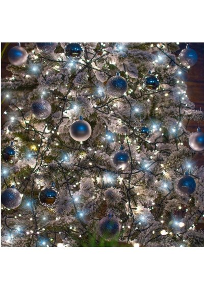 Lauko LED Girlianda Flash (Blykstės) F., 63m, 1000 Šaltai Baltų LED | IP44 | Girlianda.lt