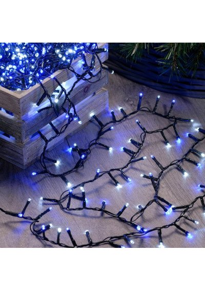 Lauko LED Girlianda su Flash (Blykstės) F., 63m, 1000 Šiltai Baltų LED | IP44 | Girlianda.lt