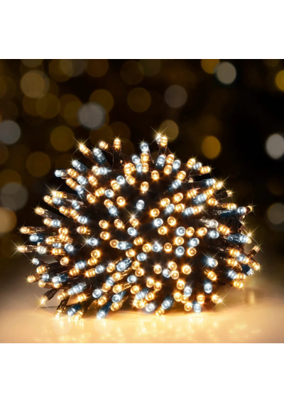 Lauko LED Girlianda Flash (Blykstės) F., 30m, 500 Šiltai Baltų LED | IP44 | Girlianda.lt