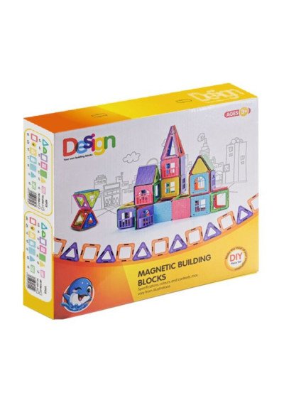 Magnetinis Konstruktorius 45 det. | Ugdomasis Žaislas Vaikams nuo 3 m. | Girlianda.lt