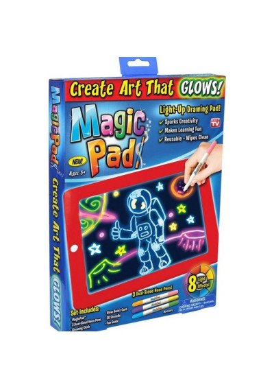 Šviečianti Piešimo Lenta Magic Pad Vaikams | Girlianda.lt
