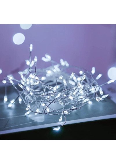 Vielinė Girlianda „Pasaka“ 50m, 2000 Šaltai Baltų LED | 8 Režimai | Girlianda.lt