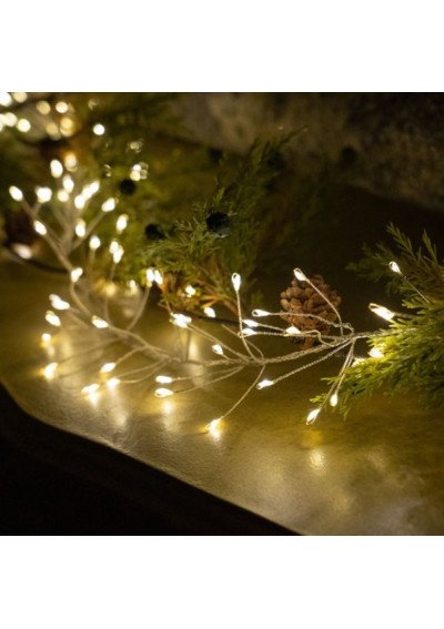 Vielinė Girlianda „Pasaka“ 50m, 2000 Šiltai Baltų LED | 8 Režimai | Girlianda.lt