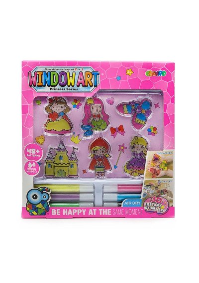Kurkite magiškus "Window Art" princesių lipdukus su šiuo rinkiniu! Lavina smulkiąją motoriką, vaizduotę. Puikiai tinka langų dek