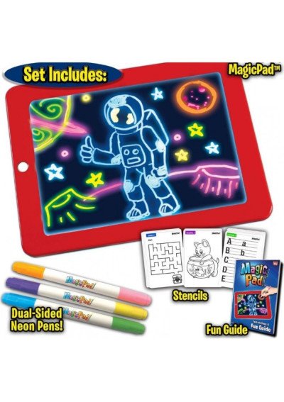 Šviečianti Piešimo Lenta Magic Pad Vaikams | Girlianda.lt