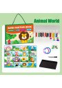 Piešimas Smėliu „Gyvūnai“ Rinkinys | 16 Kortelių, 12 Spalvų | Vaikams nuo 3 m. | Girlianda.lt
