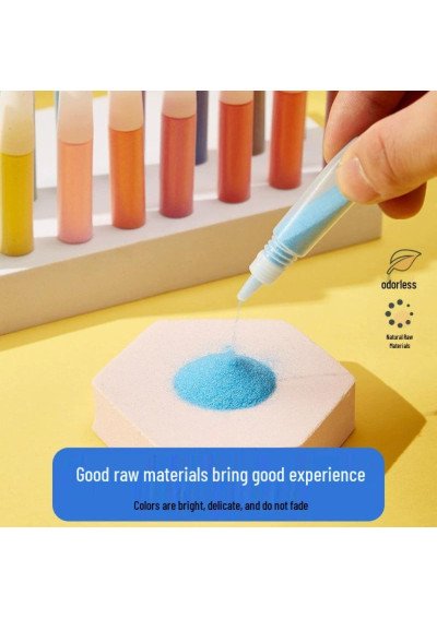 Piešimas Smėliu „Gyvūnai“ Rinkinys | 16 Kortelių, 12 Spalvų | Vaikams nuo 3 m. | Girlianda.lt