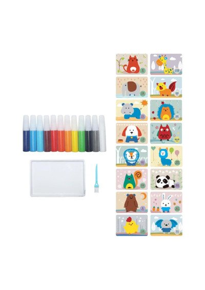 Smėlio Piešimas Gyvūnai (16 kortelių) | Kūryba Vaikams | Girlianda.lt