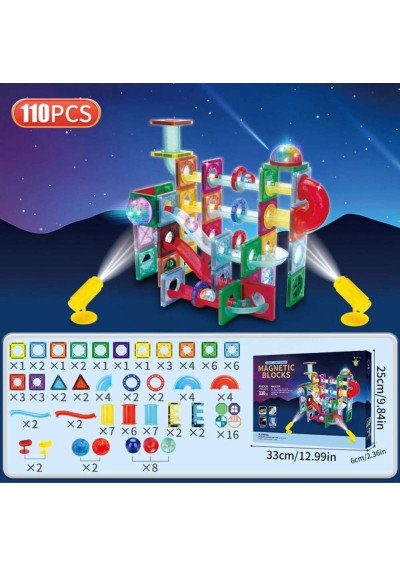 Magnetinis Šviečiantis Konstruktorius (110 d.) | Kūryba | Girlianda.lt
