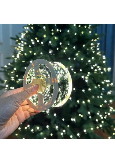 50m "Rasa" šiltai balta LED girlianda – Jūsų šventiniam dekorui!