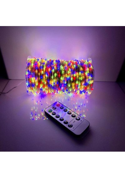 100 m Vielinė Girlianda 1000 LED | Įvairiaspalvė, Skaidrus Laidas | Girlianda.lt