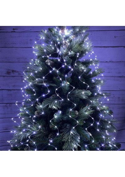 50m Vielinė Girlianda 500 LED | Šaltai Balta, Skaidrus Laidas | Girlianda.lt