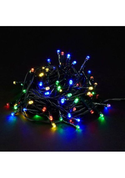 Vidaus Girlianda 100 LED Įvairiaspalvė, 8m | Režimų Valdymas | Girlianda.lt