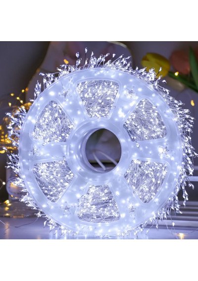 Šaltai Balta LED Girlianda Pasaka 1200 LED (25m) IP44 | Girlianda.lt