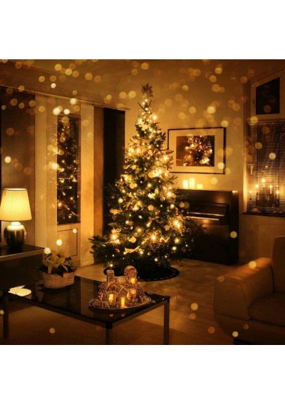 8 metrų Kalėdinė girlianda 100 LED | Šiltai balta vidaus dekoracija