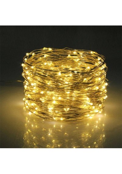 Vielinė LED Girlianda 50m, 500 Šiltai Baltų LED | Pultelis | Girlianda.lt