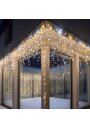 Išvyniota 22 metrų lauko ir vidaus girlianda varvekliai baltu laidu su 500 LED lempučių