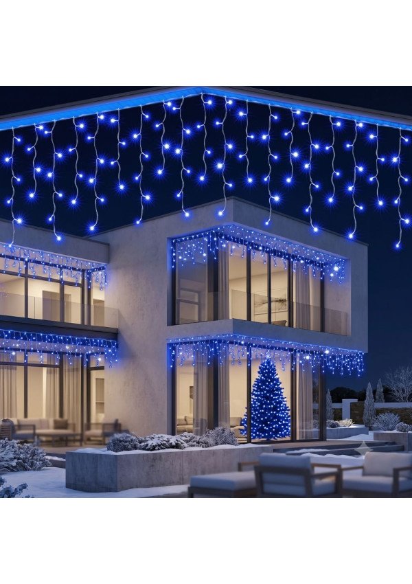 Girlianda-varvekliai su blykste 22m. 500LED mėlyna spalva