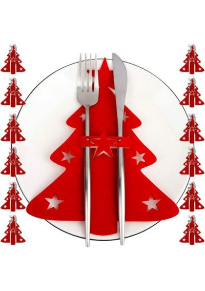 Raudonas stalo įrankių įdėklas 12vnt.