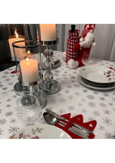 Raudonas stalo įrankių įdėklas 12vnt.