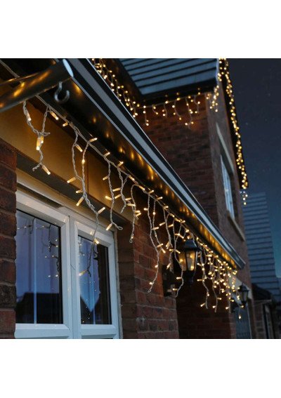 Lauko girlianda varvekliai 500LED 22.5m. Šiltai balti