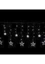 Girlianda Užuolaida „Žvaigždės“ Šaltai Balta | IP44 | 2.75m x 0.75m | Girlianda.lt