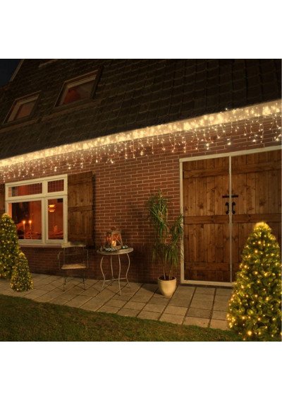 Lauko girlianda varvekliai 100LED 4m. Šiltai balti