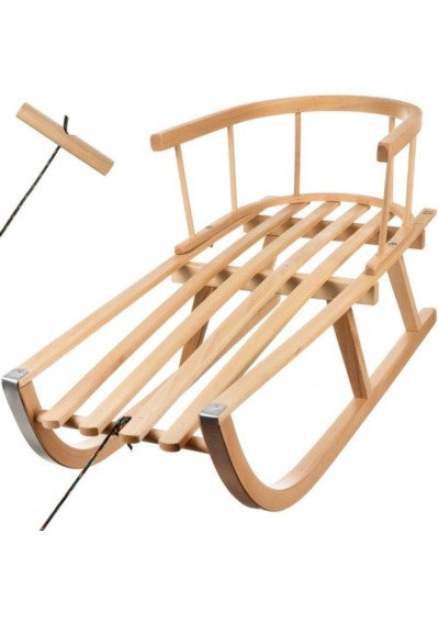 Medinės rogutės su atlošu