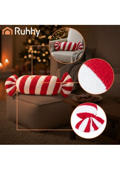 Kalėdinė pagalvė saldainis