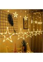 Girlianda Užuolaida „Žvaigždės“ Šiltai Balta | 3x0,6m | IP44 | Girlianda.lt