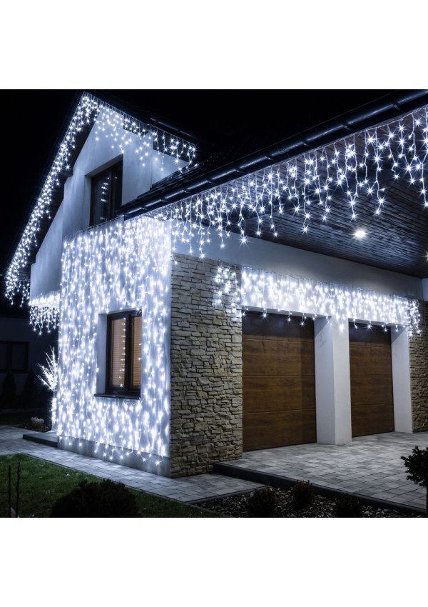 Lauko girlianda varvekliai 500LED 22.5m. Šaltai balti