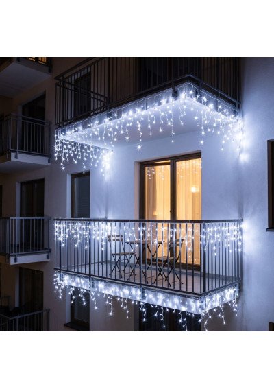 Lauko Girlianda Varvekliai 300 LED 15m Šaltai Balti | Girlianda.lt