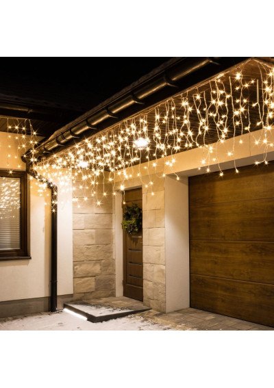 Lauko girlianda Varvekliai 300 LED 15 m šiltai balta su 8 režimų valdikliu pakuotėje