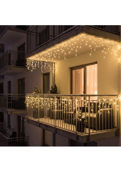 Lauko Girlianda Varvekliai 100 LED 4m Šiltai Balta | Girlianda.lt