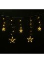 Girlianda Užuolaida „Žvaigždės“ Šiltai Balta | 3x0,6m | IP44 | Girlianda.lt