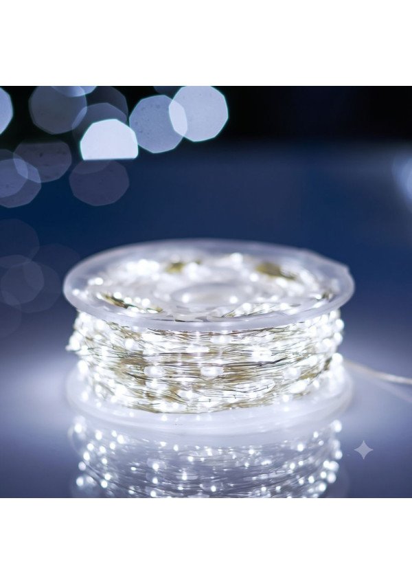 Girlianda "RASA Light" 100m, 1000 Šaltai Baltų LED